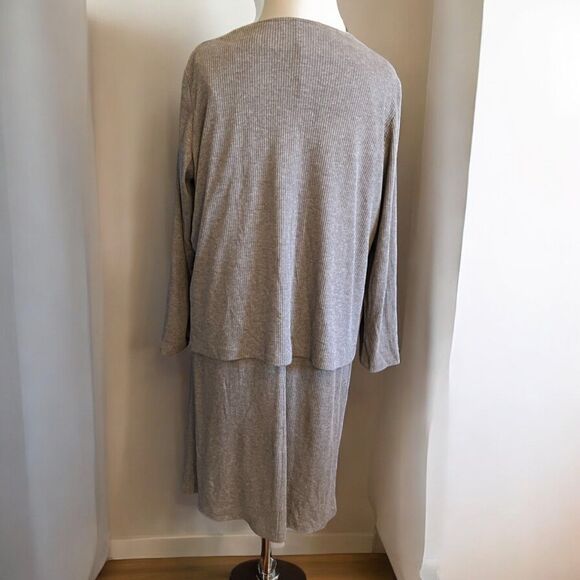 Jessica Howard Gray Mock Jacket Dress w/ Necklace - 16W - Picture 2 of 6